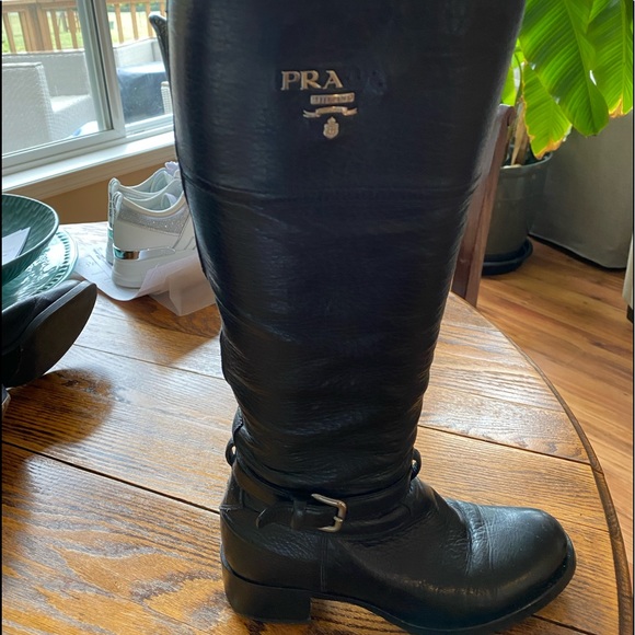 Prada Tall Riding boot, enlarged at top for larger calf size. Size 38 - Picture 2 of 5